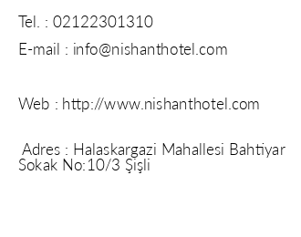 Nishant Hotel iletiim bilgileri